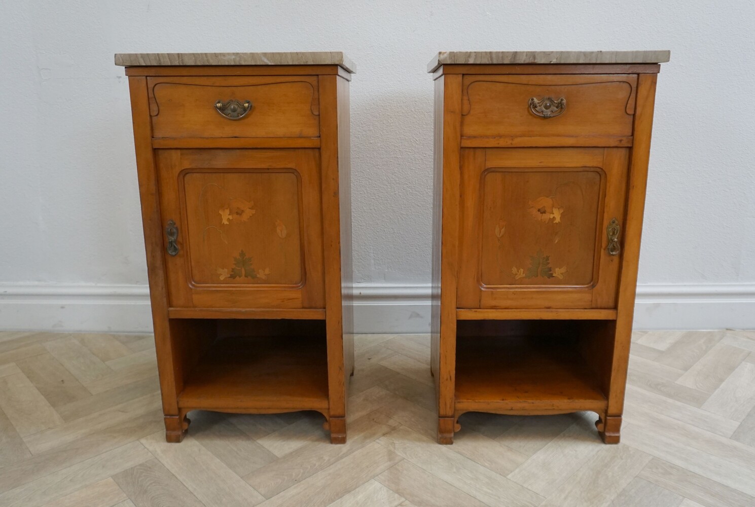 Art Nouveau bedside tablesSOLD