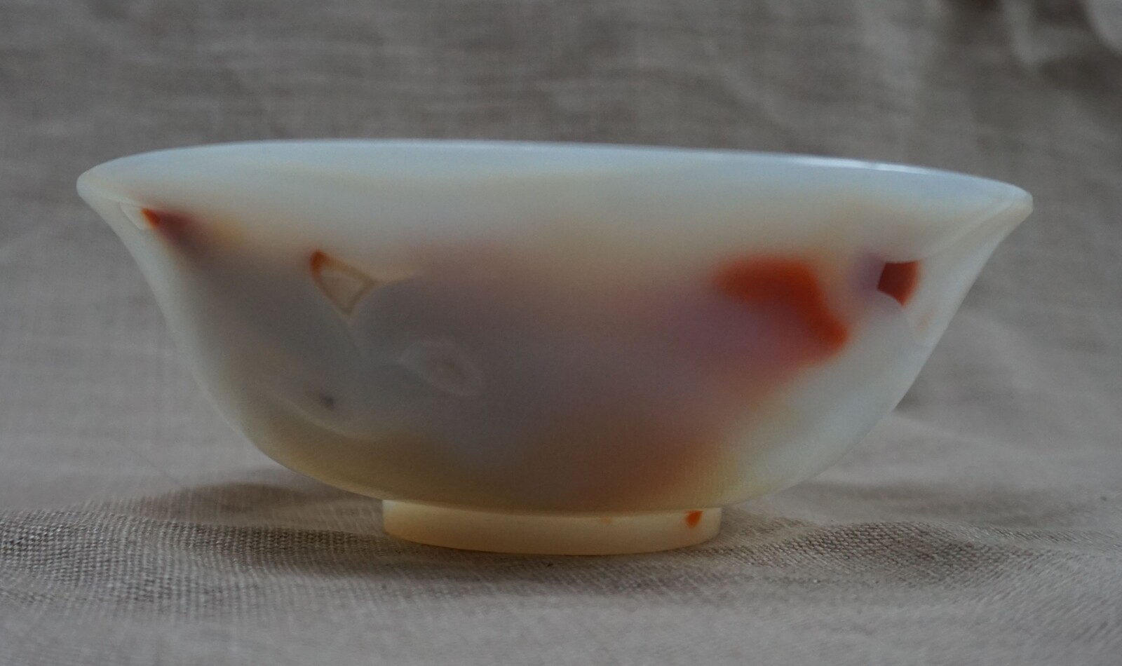Carved Agate bowl with fishSOLD