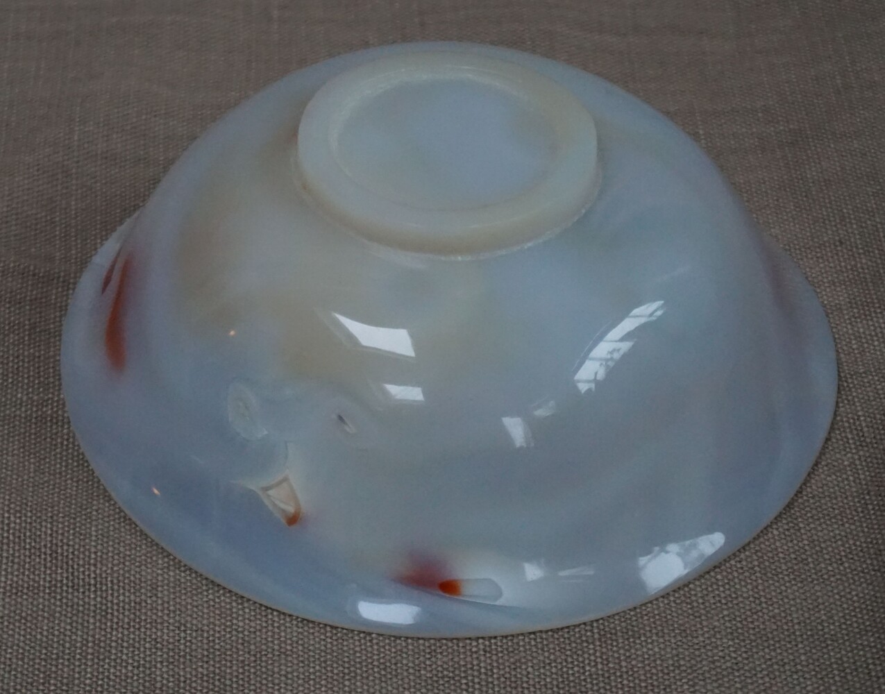 Carved Agate bowl with fishSOLD