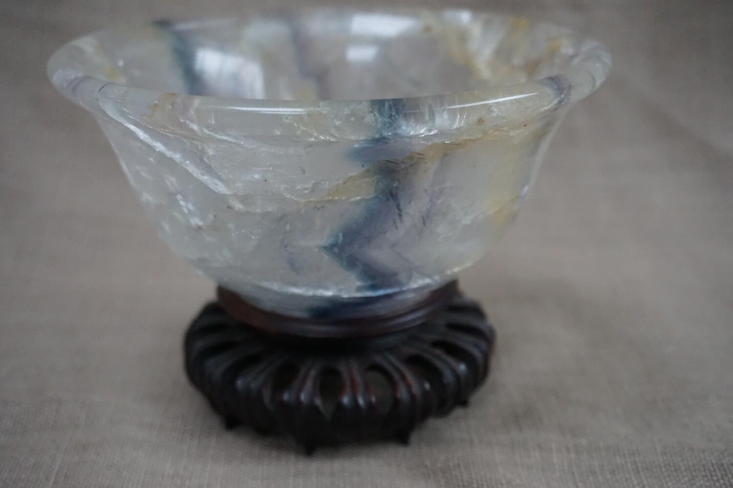 Carved Rainbow Fluorite bowlSOLD