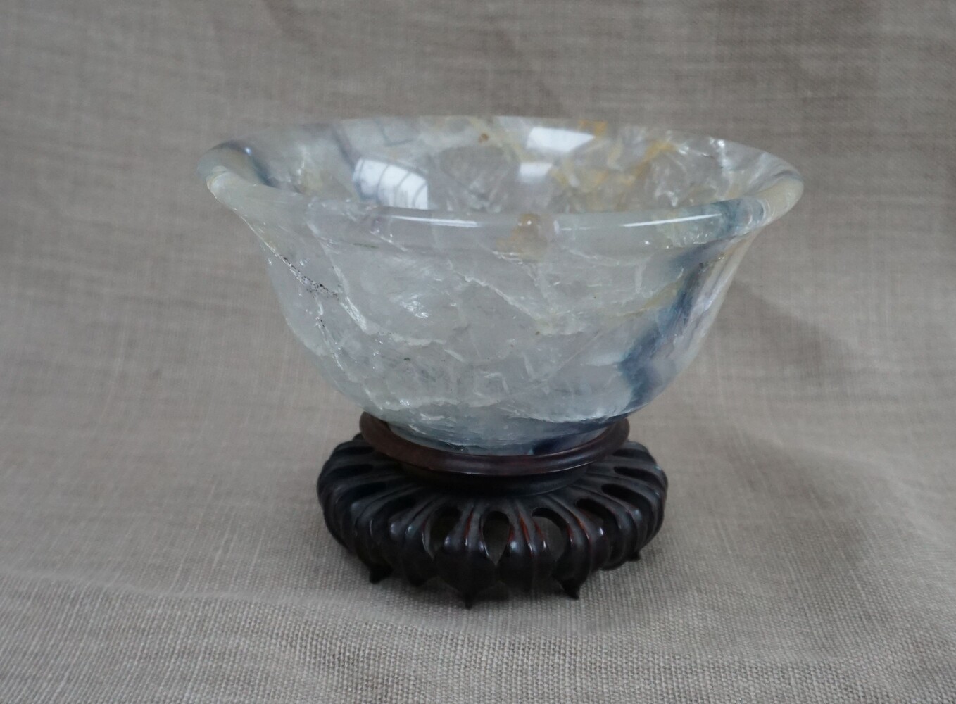 Carved Rainbow Fluorite bowlSOLD