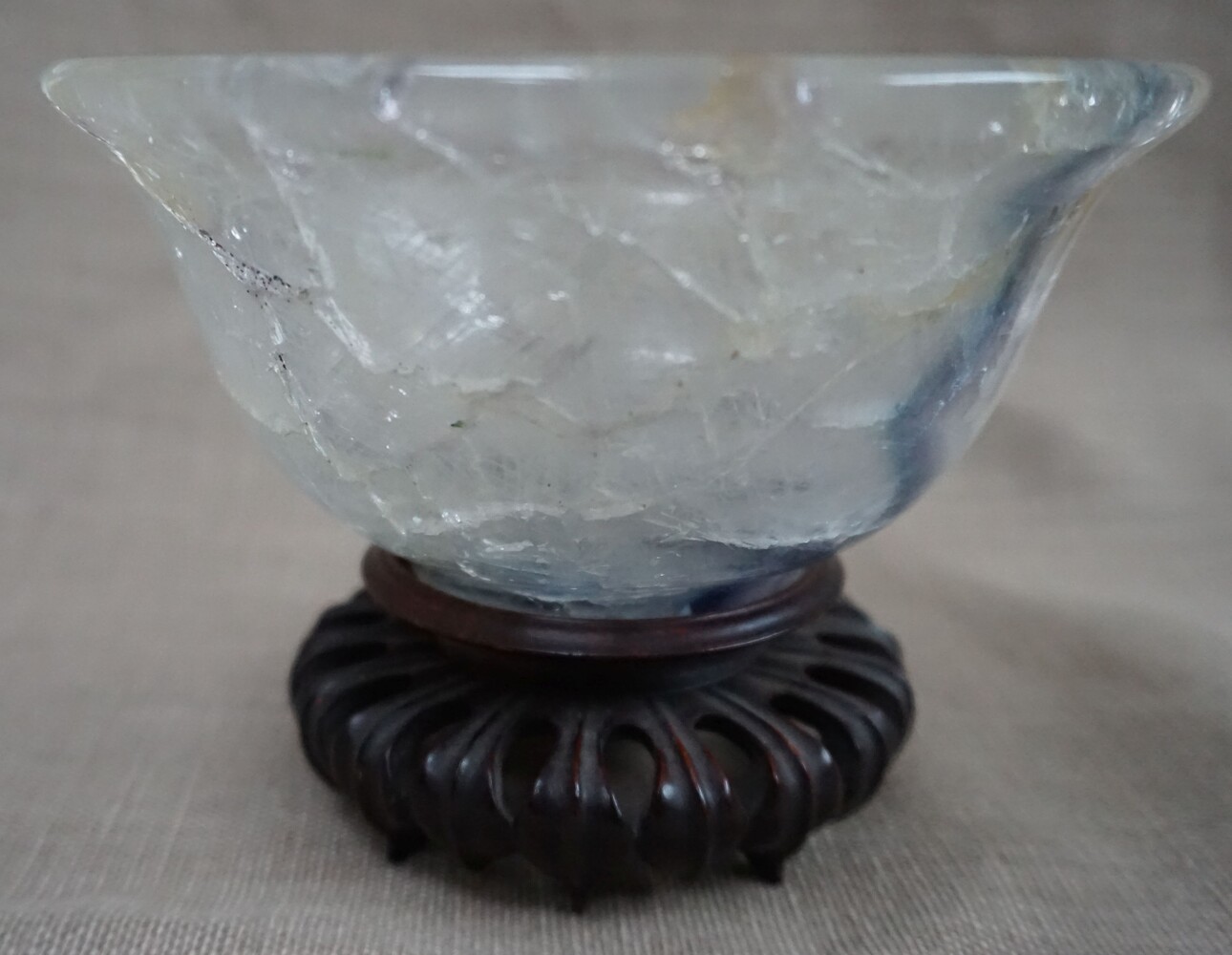 Carved Rainbow Fluorite bowlSOLD