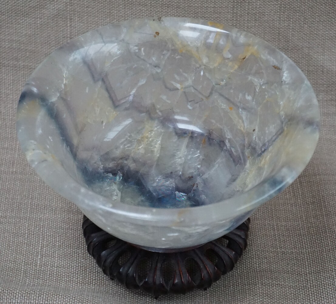 Carved Rainbow Fluorite bowlSOLD