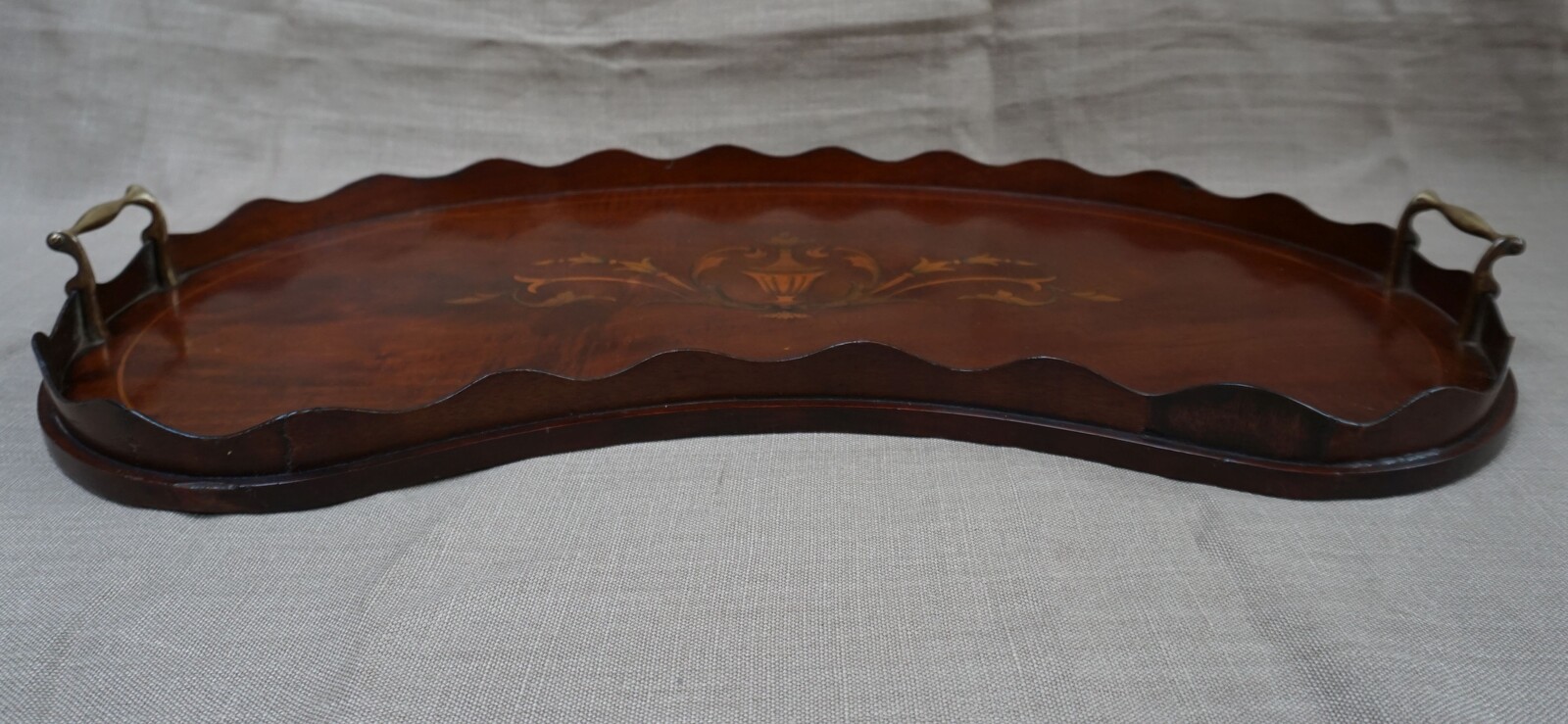 Inlaid mahogany serving traySOLD