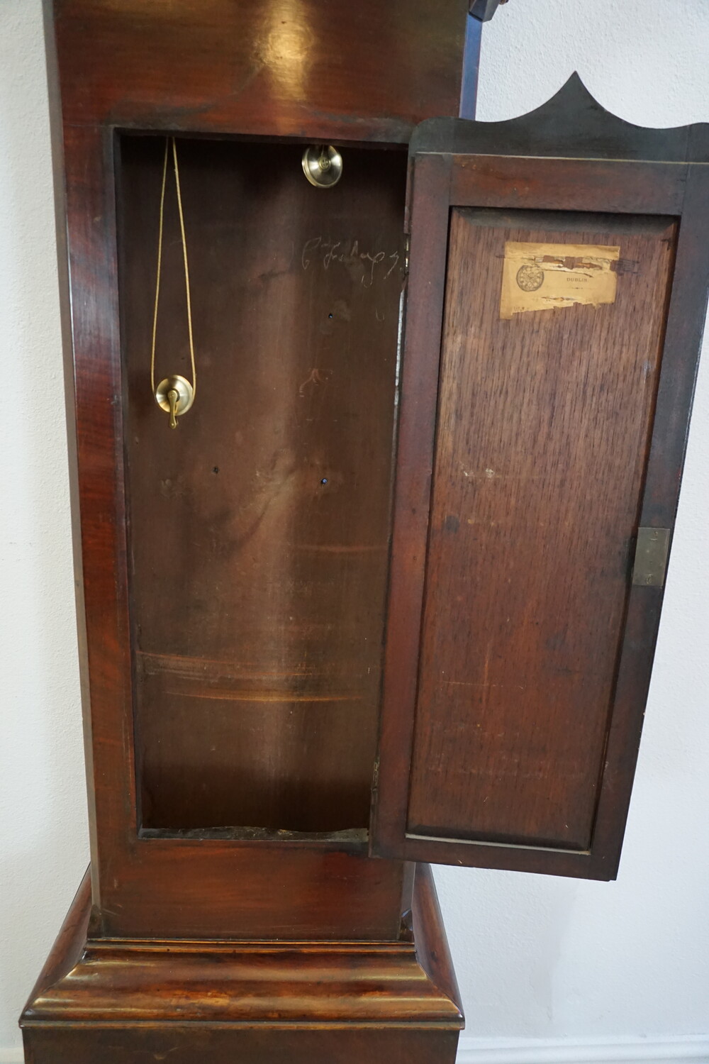 Irish longcase clockSOLD