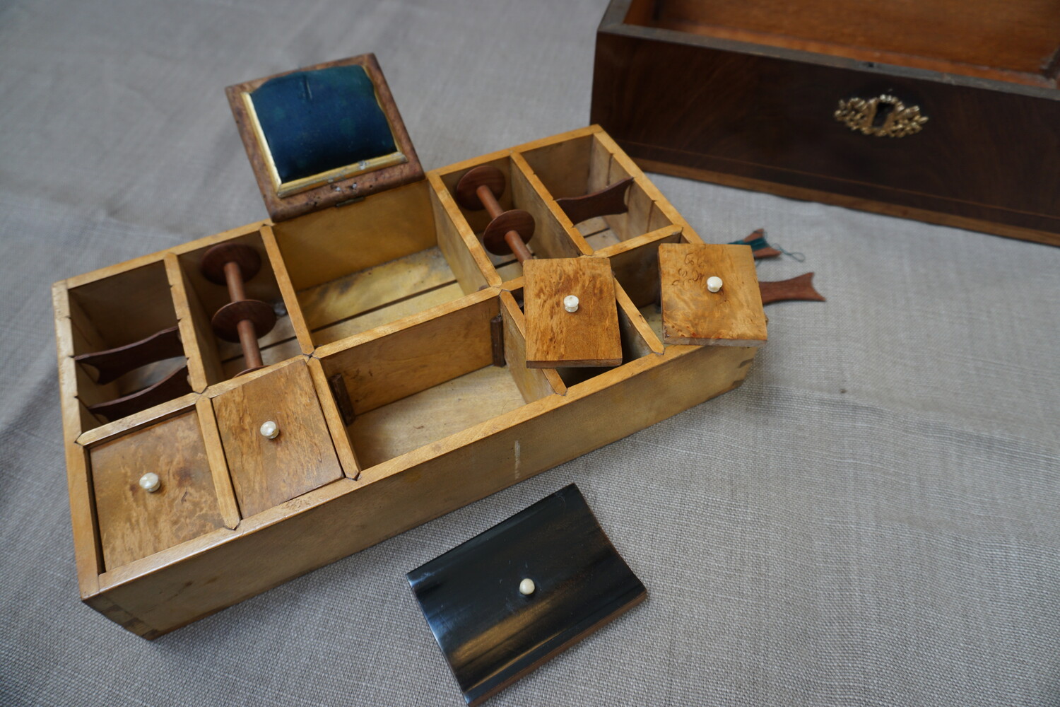 Mahogany sewing boxSOLD