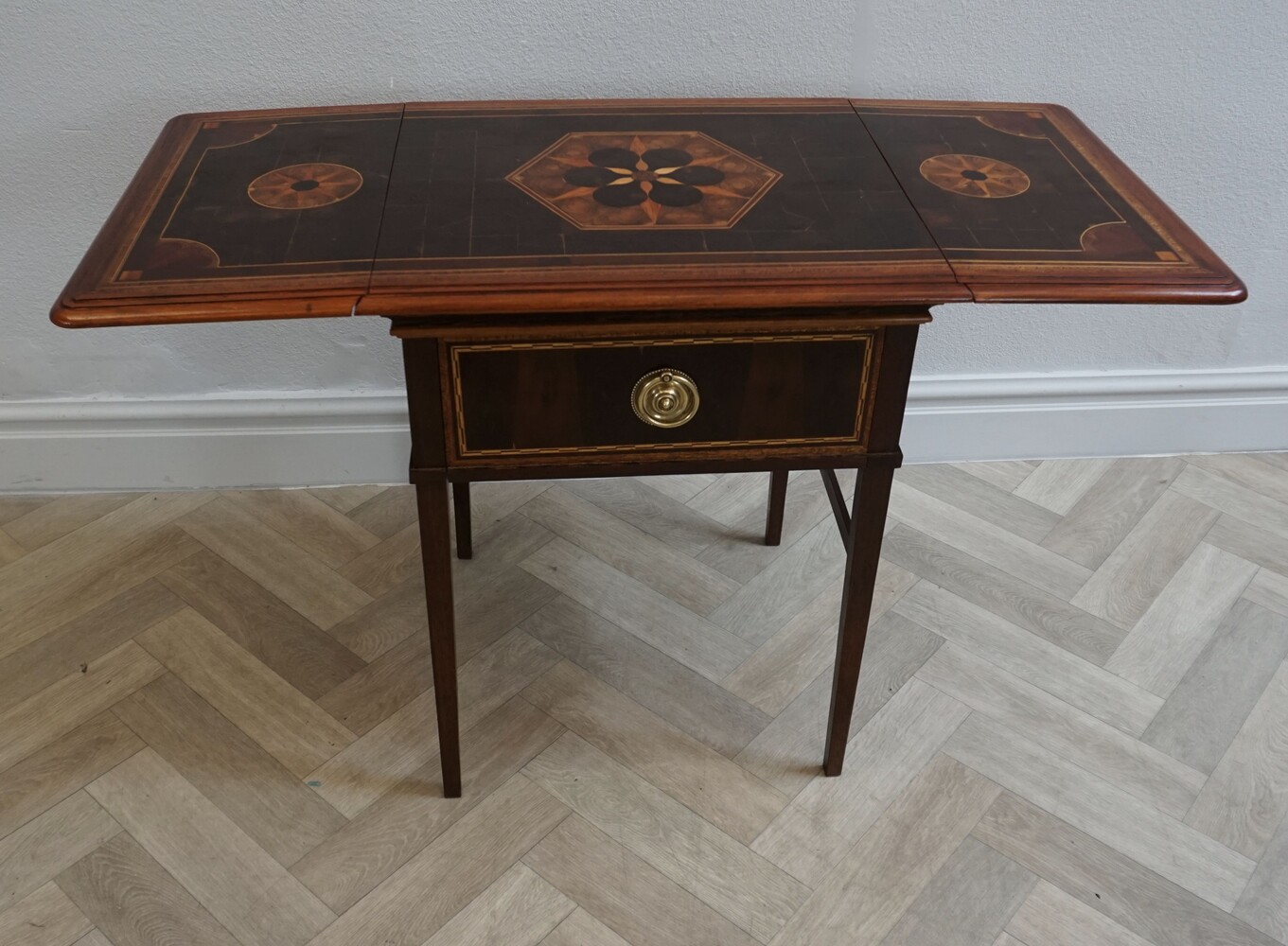 Oyster veneered pembroke tableSOLD