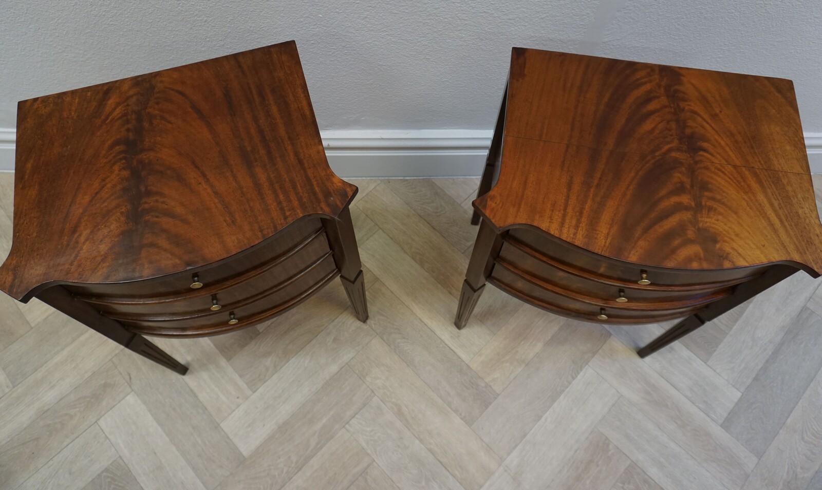 Pair of mahogany bedside tablesSOLD