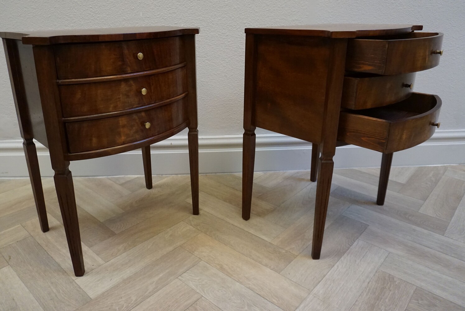 Pair of mahogany bedside tablesSOLD