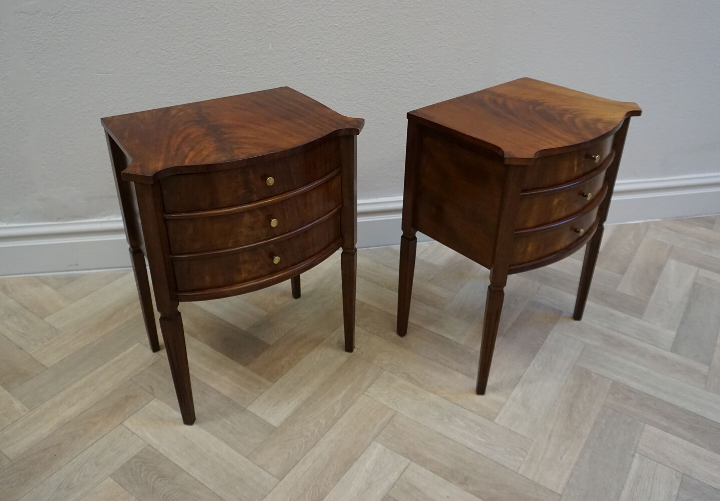 Pair of mahogany bedside tablesSOLD