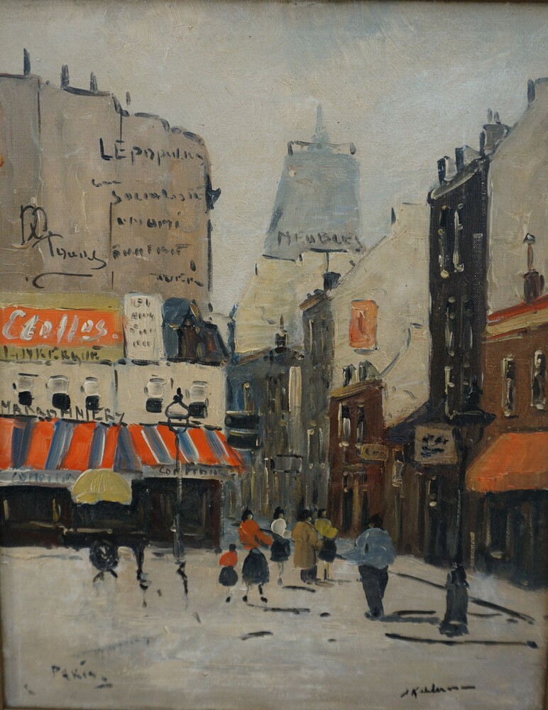 Paris street scene J. kelderman (1914-1990)